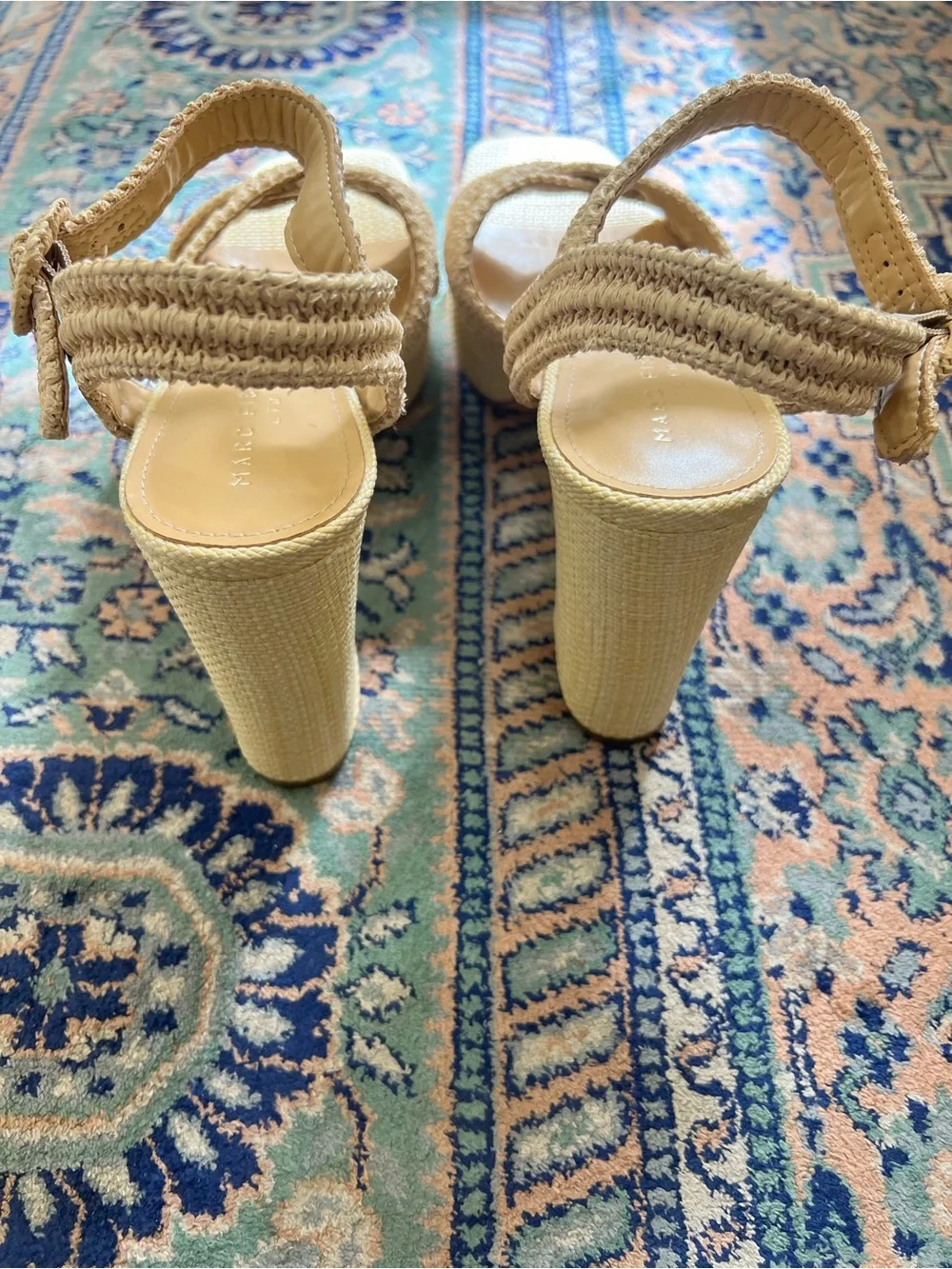 Marc Fisher Braided Platform Block Heel Sandals